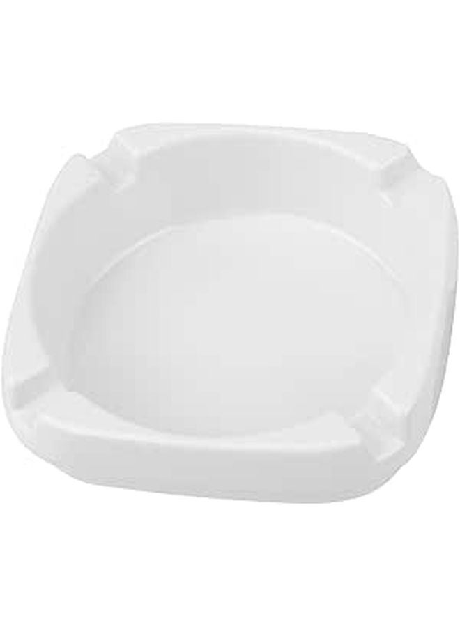 White Imitation Porcelain Square Smoking Ashtray for Indoor and Outdoor Household Use - Image 1