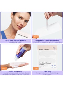 WRINKLES SCHMINKLES Forehead Wrinkle Patches - Reusable Silicone Smoothing Pads For Brow Lift, Wrinkle Smoothers, Reduce Frown Lines & Face Lift (2 Pack)  - Image 4