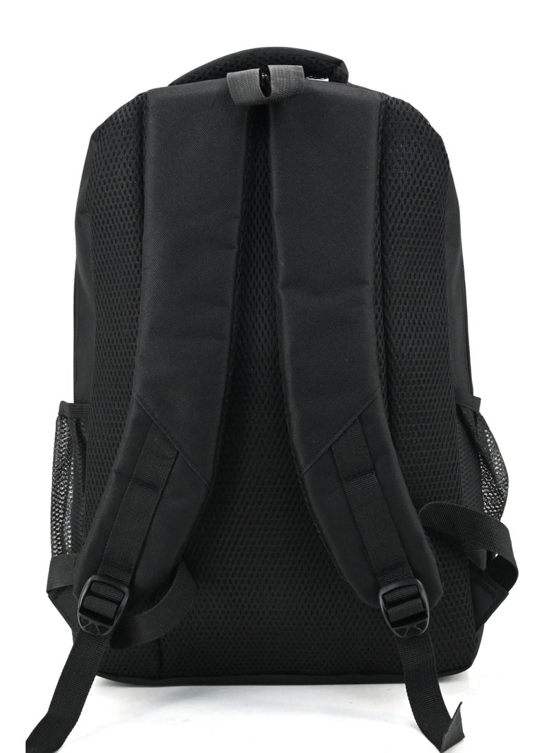 Royal "Royal Carry RC-028 18-Inch Durable Laptop Backpack | Water-Resistant Polyester, Large Anti-Theft Laptop Compartment, Ergonomic Straps, Side & Front Pockets for Work, College & Travel | Stylish Black Laptop Bag" - Image 3