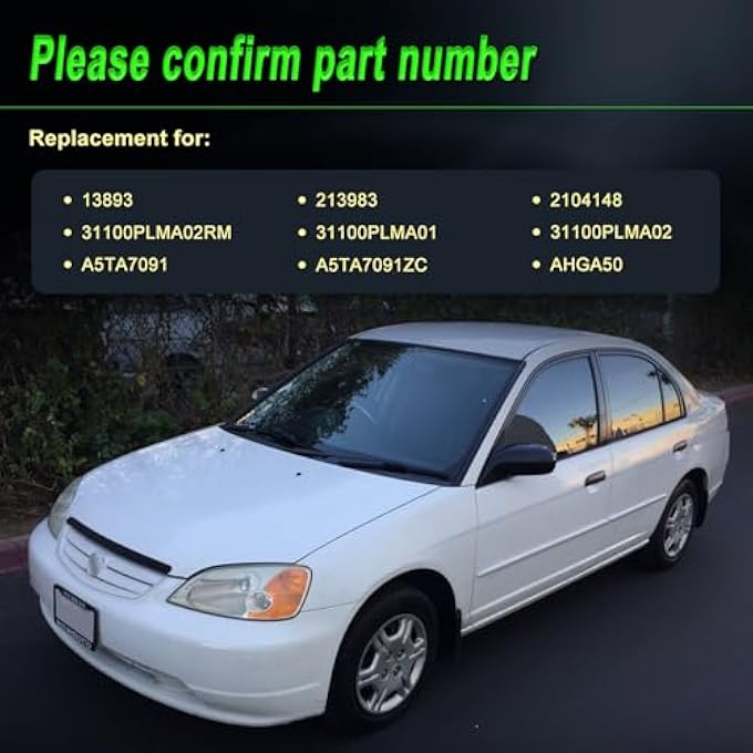 SHICHU New Alternator Compatible with 2001 2002 2003 2004 2005 Civic EL 1.7L L4 Replace for 31100PLMA01 13893 13893N - Image 3
