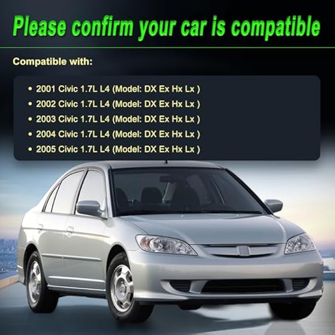 SHICHU New Alternator Compatible with 2001 2002 2003 2004 2005 Civic EL 1.7L L4 Replace for 31100PLMA01 13893 13893N - Image 2