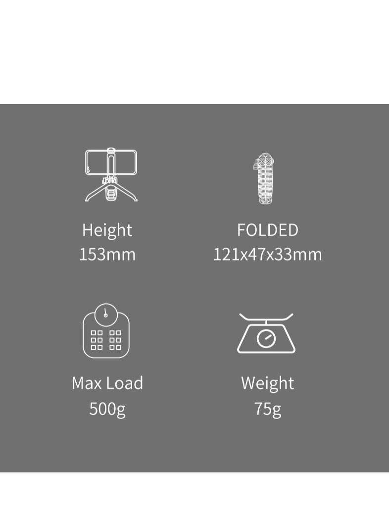 GULFLINK Portable Mini Pretty interesting Owl Foldable Phone Holder Black - Image 3