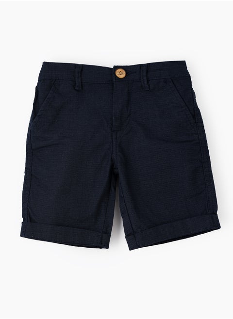 Boys Woven Cotton Formal Shorts