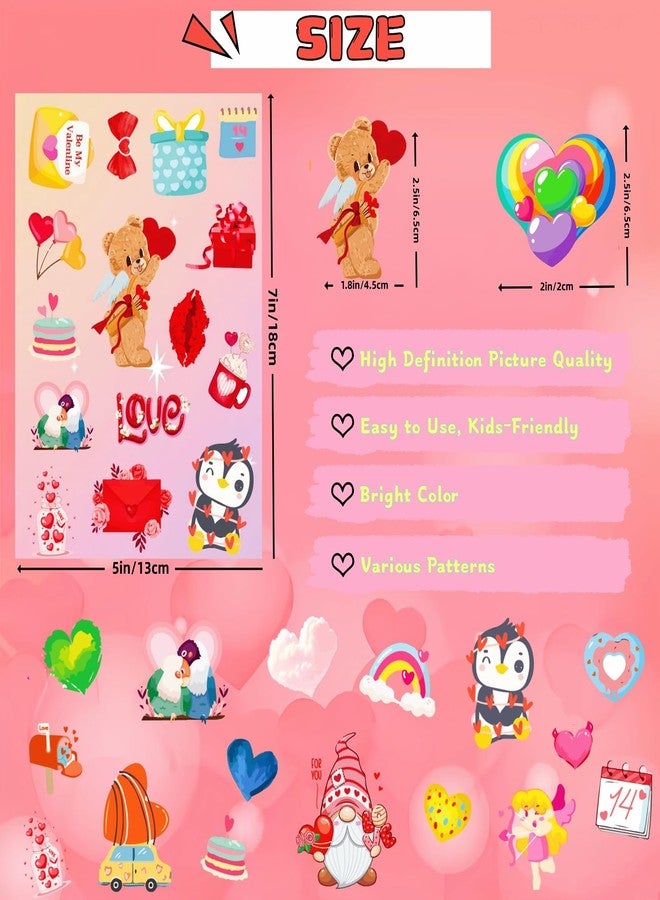 مجموعة ملصقات قلوب عيد الحب للأطفال من UDTAATO، 720 قطعة، 48 ورقة حب لأعمال عيد الحب اليدوية، هدايا حفلات الصف الدراسي، صندوق هدايا، ظرف، صندوق هدايا زفاف، ظرف، أكياس هدايا الزفاف - Image 2