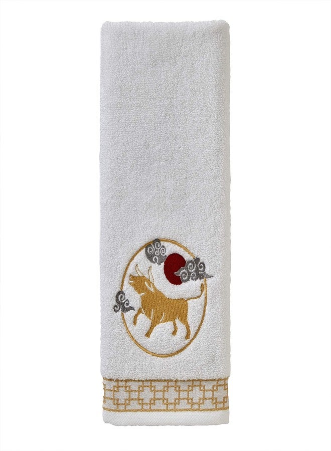 اس كيه ال هوم طقم مناشف يد SKL Home Vern Yip Zodiac Ox، أبيض صغير - Image 4