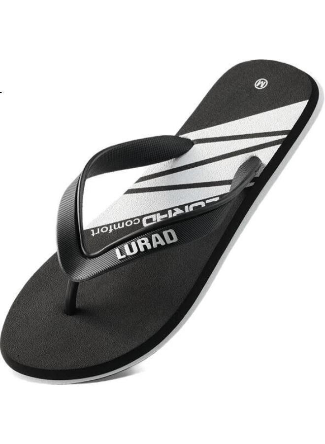 LURAD Men'S Summer Flip Flops Outdoor Casual Beach Shoes Personality Flip Flops Triangle Pattern 39-40 - Image 3