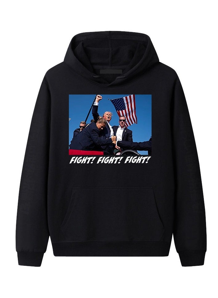KUYING - New Trump Print Hoodie - Image 1