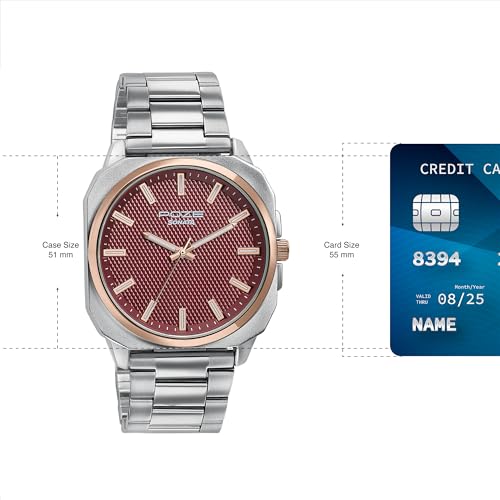 Sonata Poze 6 Chrome Calling Quartz Red Round Dial Men's Watch | Stainless Steel Strap Material | Watches for Men Analog - SP70087KM01 - Image 3