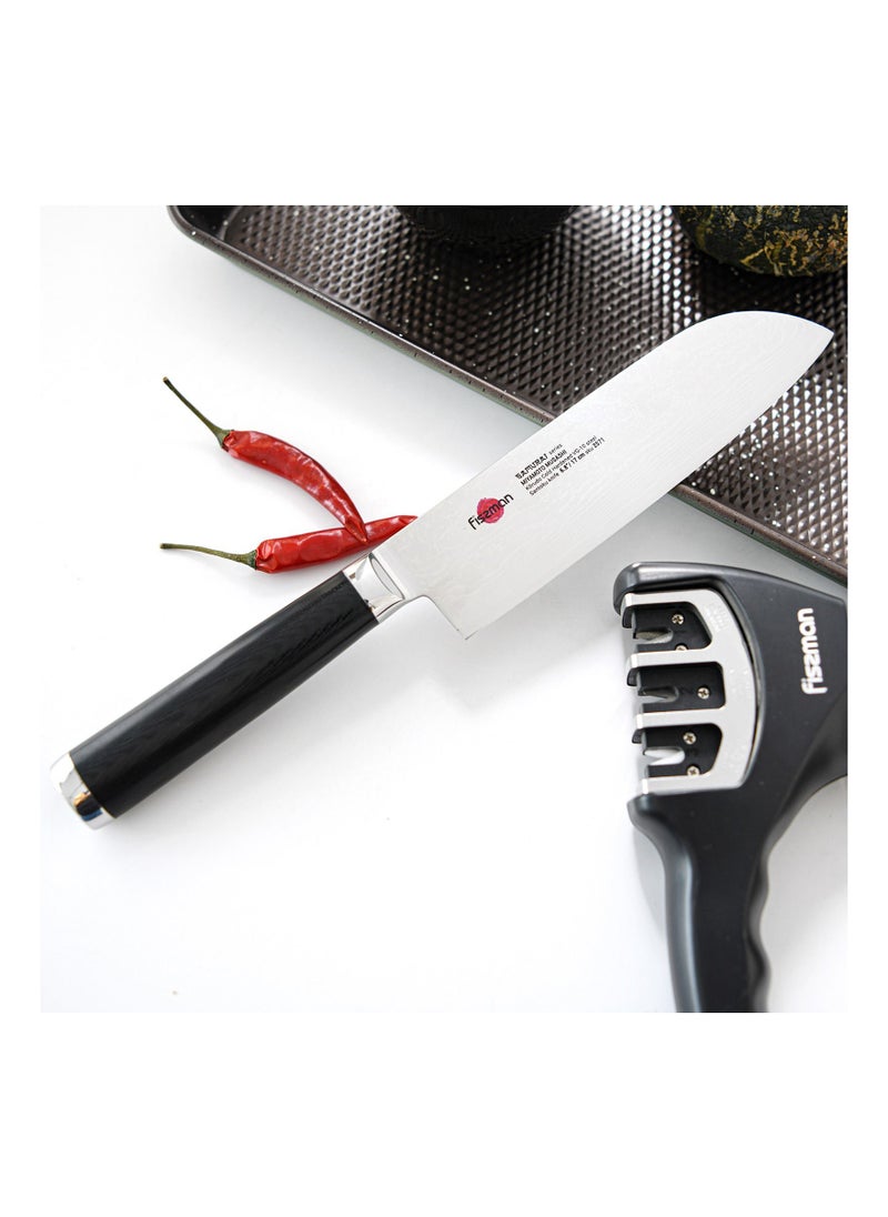 Fissman 6.8" Santoku Knife SAMURAI MUSASHI 17cm  - Image 4