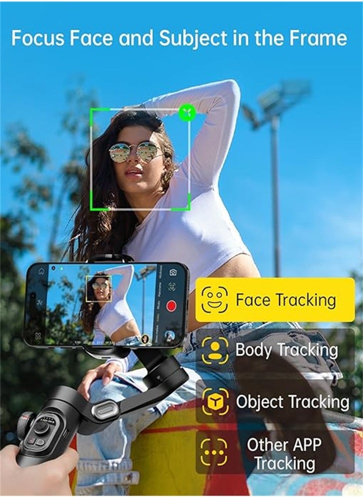 AOCHUAN - Phone Gimbal Stabilizer 3-Axis Smartphone Foldable Gimbal for iPhone Gimble with Focus Wheel TikTok YouTube Vlog Stabilizer for iPhone 15 14 13 12 Pro - Image 1