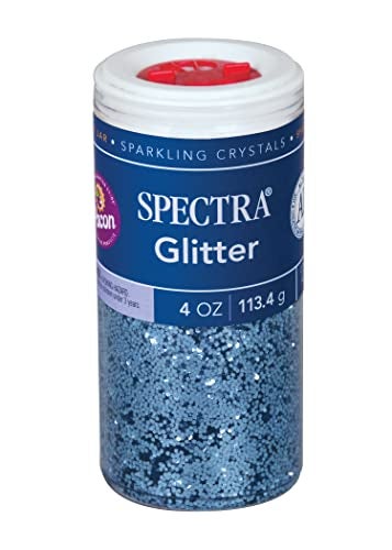 Spectra Arts & Crafts Glitter, Sky Blue, 4 oz, 1 Jar - Image 1
