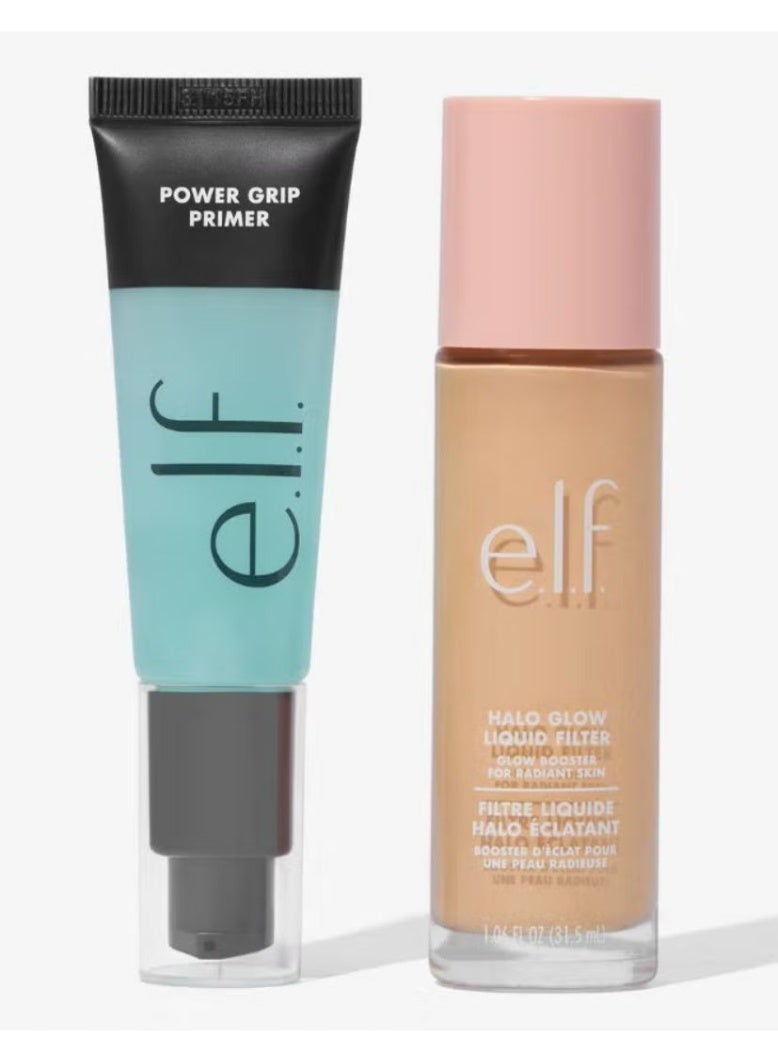 elf Power Grip Primer & Halo Glow Liquid Filter 1 Fair  for Bright and Smooth Skin and Long-lasting Makeup Fixation - Image 1