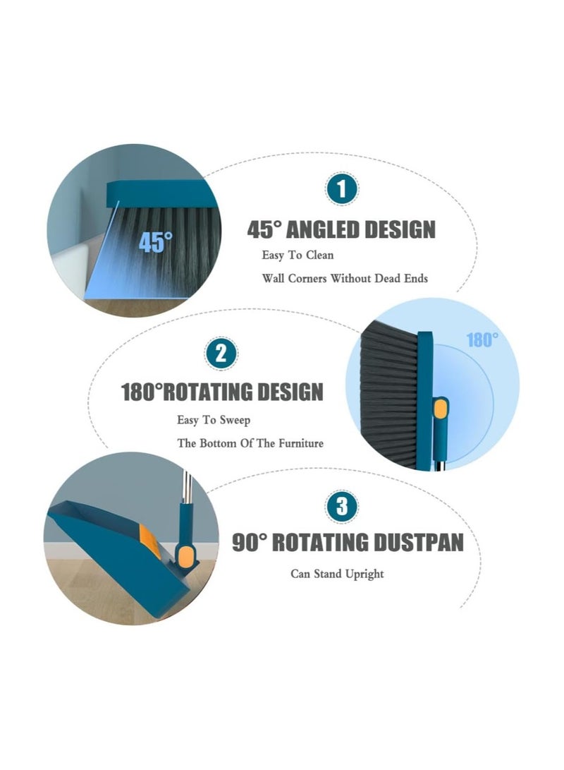 ARNOTEC Household broom sweeper set wiper set with vertical trash can convenient high-performance bristles suitable for office and home  - Image 5
