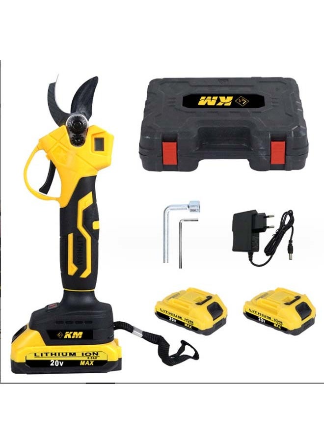 KM - Brushless Electric Pruning Shears for DeWalt 20V Battery, Portable Cordless Pruning Shears with LCD Display＆SK5 Blades,  Gardening Tree Pruning(two batteries) - Image 1