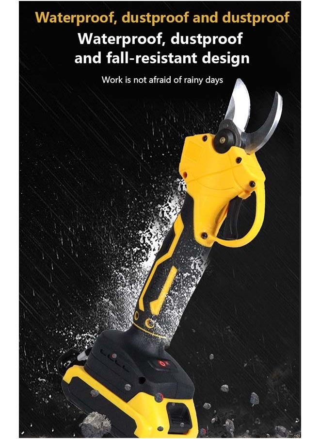 KM - Brushless Electric Pruning Shears for DeWalt 20V Battery, Portable Cordless Pruning Shears with LCD Display＆SK5 Blades,  Gardening Tree Pruning(two batteries) - Image 1