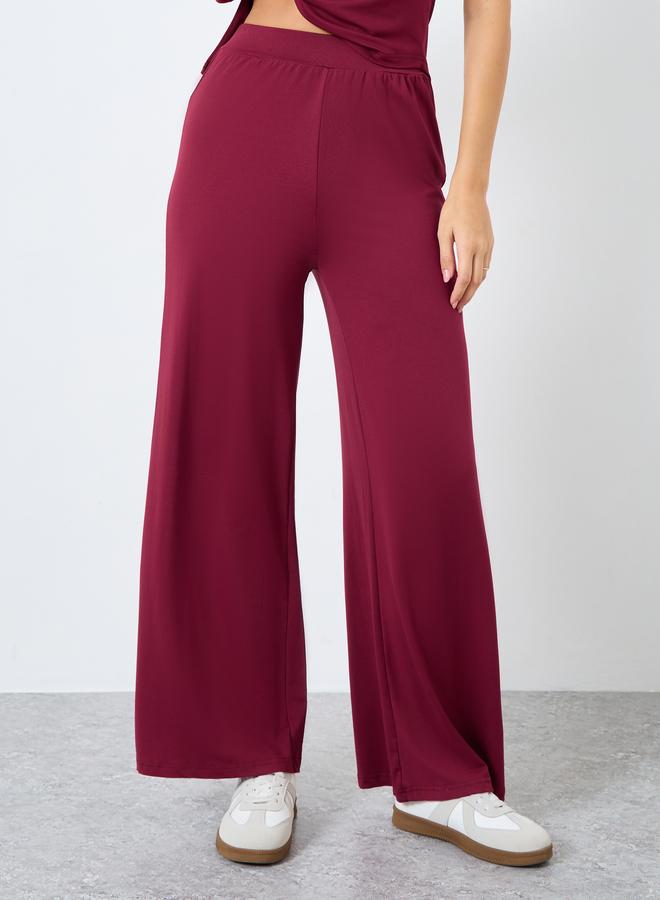 Styli Asymmetric Hem Button Detail Knit Top and Jogger Co-Ords - Image 4