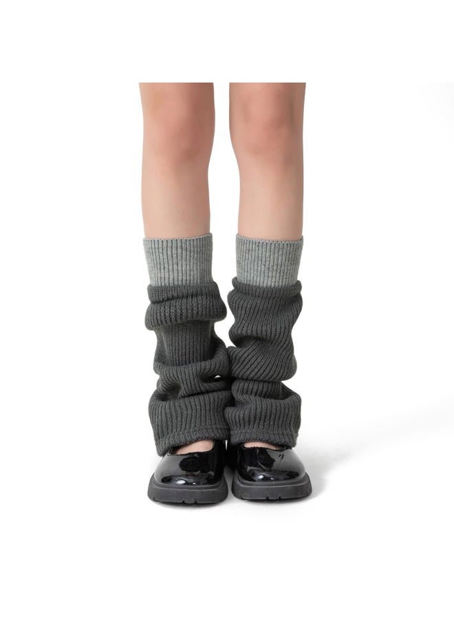 Soxbang Leg Warmers Kawaii Y2K Harajuku Legwarmers for Girls & Women - Gyaru, Goth & Lolita Accessories, Darkgrey, One size - Image 3