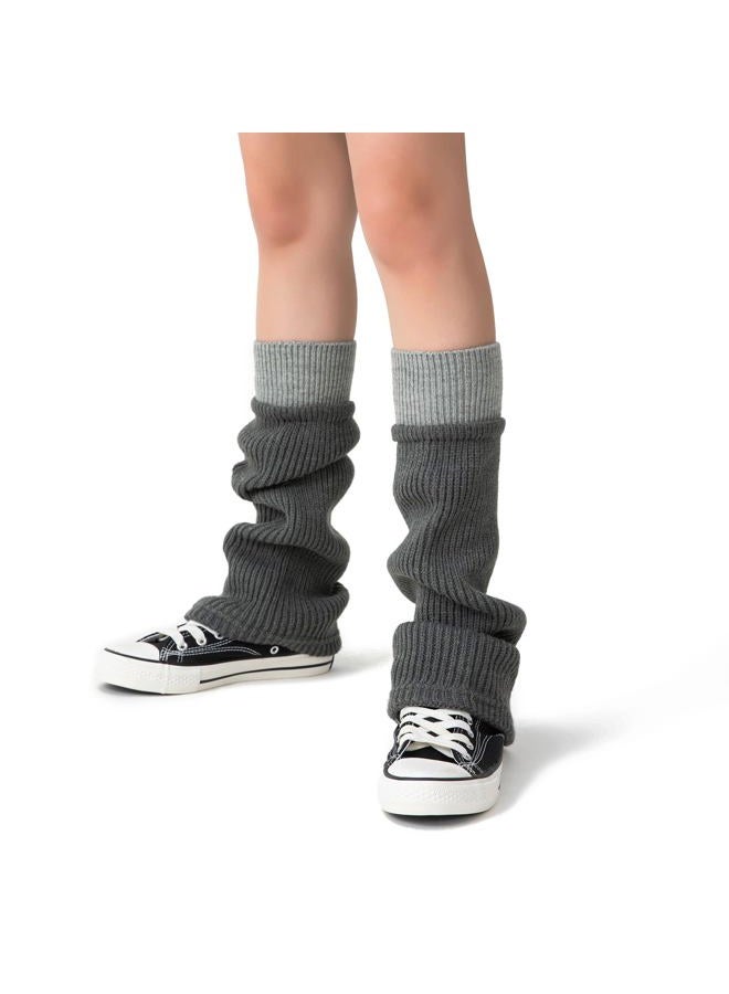 Soxbang Leg Warmers Kawaii Y2K Harajuku Legwarmers for Girls & Women - Gyaru, Goth & Lolita Accessories, Darkgrey, One size - Image 2