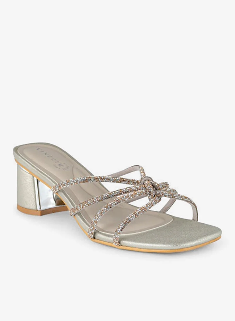 Vincci Women Multi Strap Mid Heel Sandals