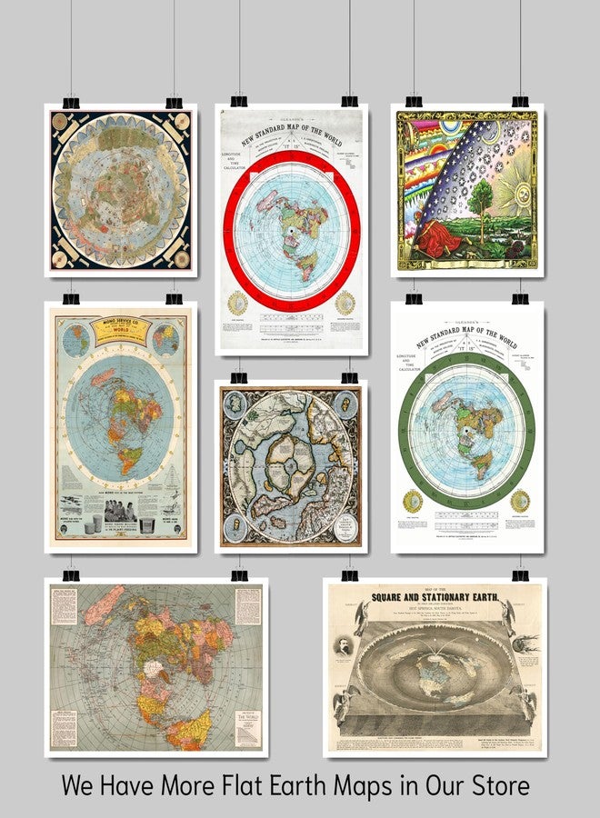 ArtCantHurtU Mercators 1595 Iconic Map of the North Pole Regions - Flat Earth Print - Wall Art Poster Gift - Ancient Old Vintage Antique Look - Rolled Picture Artwork Classroom Decor Unframed (11"x12") - Image 5