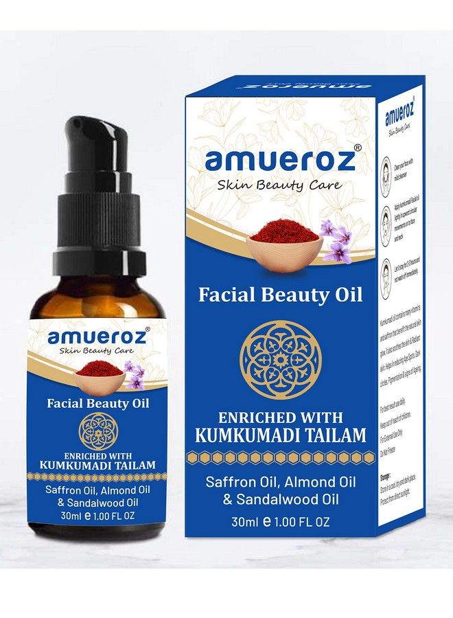 Amueroz Kumkumadi Tailam For Glowing Skin Kumkumadi Oil For Face Brightening Ageing Whitening Wrinkles Fine Lines Pigmentation Women & Men 30Ml - Image 2