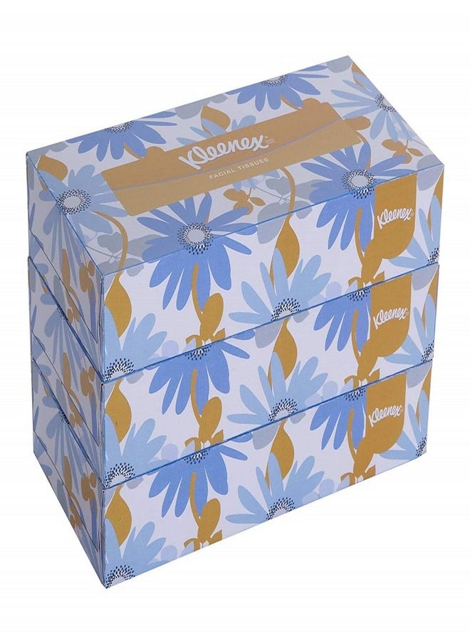 Kleenex 60038 2 Ply Facial Tissue Flat Box, 200 Pulls, Pack Of 3 (Total 600 Sheets)  - Image 1
