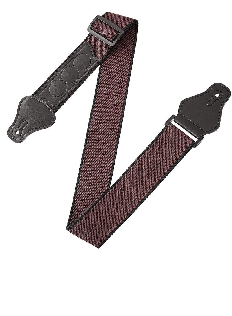 SYOSI Adjustable Guitar Strap For Electric/Acoustic Guitar/Bass - Includes 3 Pick Holders - Cotton Strap Guitar Strap for Acoustic, Classical, Electric and Bass Guitars - Image 1
