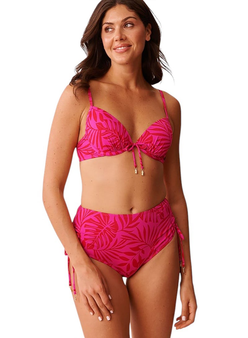 La Vie en Rose TROPICAL FUCHSIA Push-up Bikini Top - Image 1
