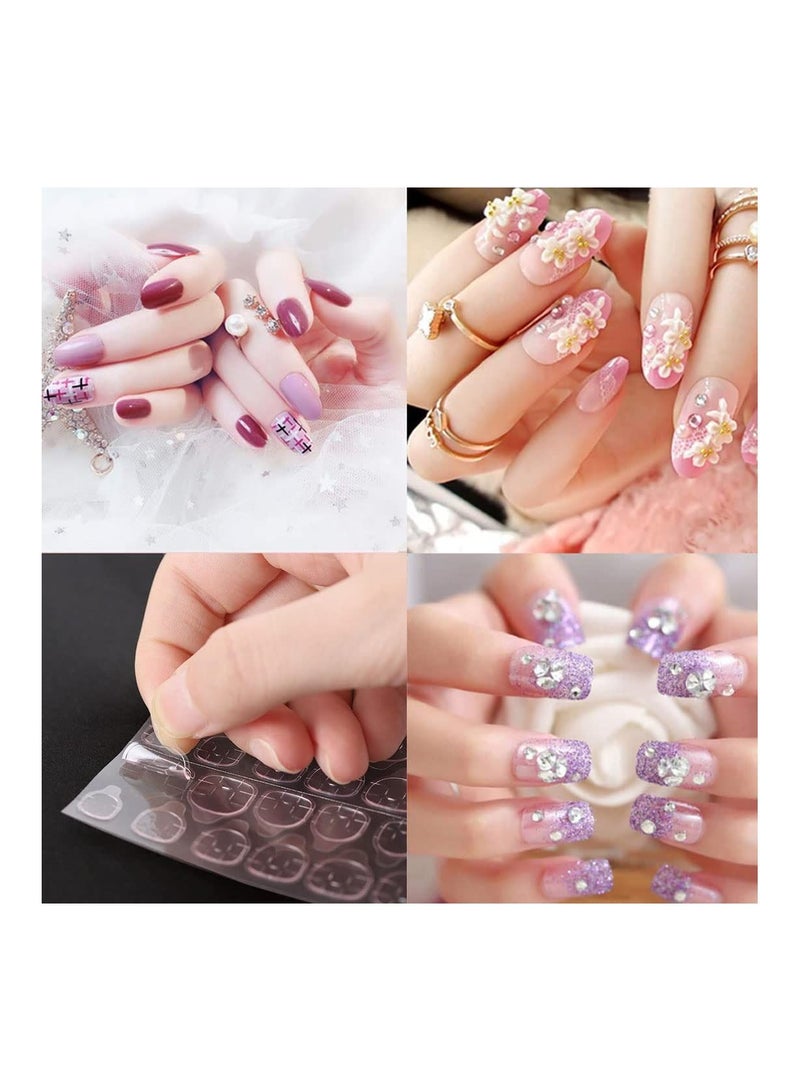 NIBEMINENT Nail Glue Sticker, Double Sided Adhesive Tabs False Tips for Press on Sticky Waterproof Breathable Jelly 10 Sheets - Image 3