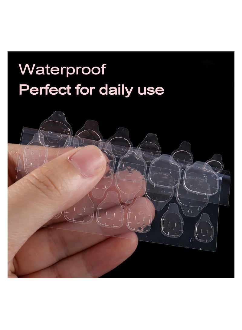 NIBEMINENT Nail Glue Sticker, Double Sided Adhesive Tabs False Tips for Press on Sticky Waterproof Breathable Jelly 10 Sheets - Image 4