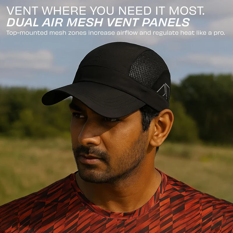 Nivia Nivia Aero Black Sports Cap for Unisex