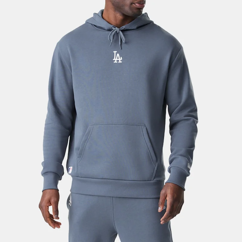 New Era Grey Men's MLB Los Angeles Dodgers League Essential Hoodie for Men | Best Price UAE
