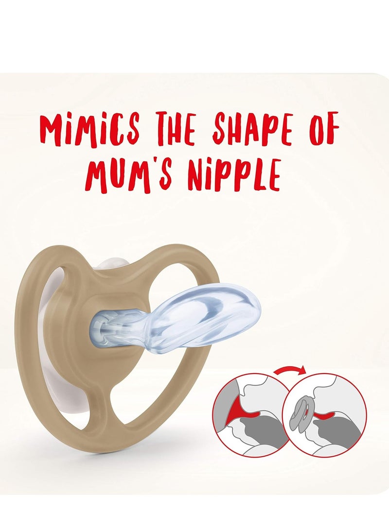 نوك Space Orthodontic Silicone Soother (Night Glow In The Dark) BPA-Free Cat and Ladybug Pack Of 2 - Image 3