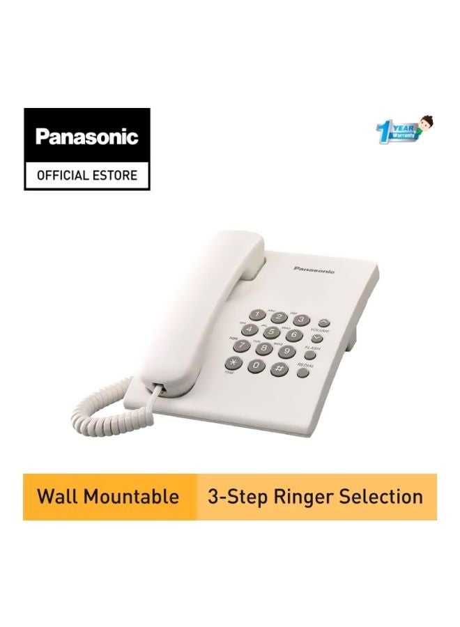 باناسونيك هاتف بسلك طراز KX-TS500 أبيض/رمادي - Image 4