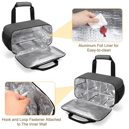 GRAOSO Case Organizer for up to 216 Markers, Large Bag With Carrying Handle, Holder (Length up to 5.1"), Aluminum Foil Liner Easy Cleaning, Patented Design (Grey) - Image 5
