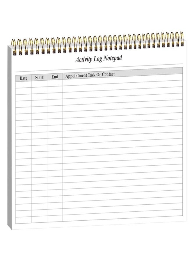 Getvow Activity Log Notepad - Spiral Activity Log Book for Business Work, Undated Weekly To Do List Notepad, Organized Time Spending, Appointment or Contact, 52 Sheets, 100gsm Paper, 8.5" x 11" - Image 1