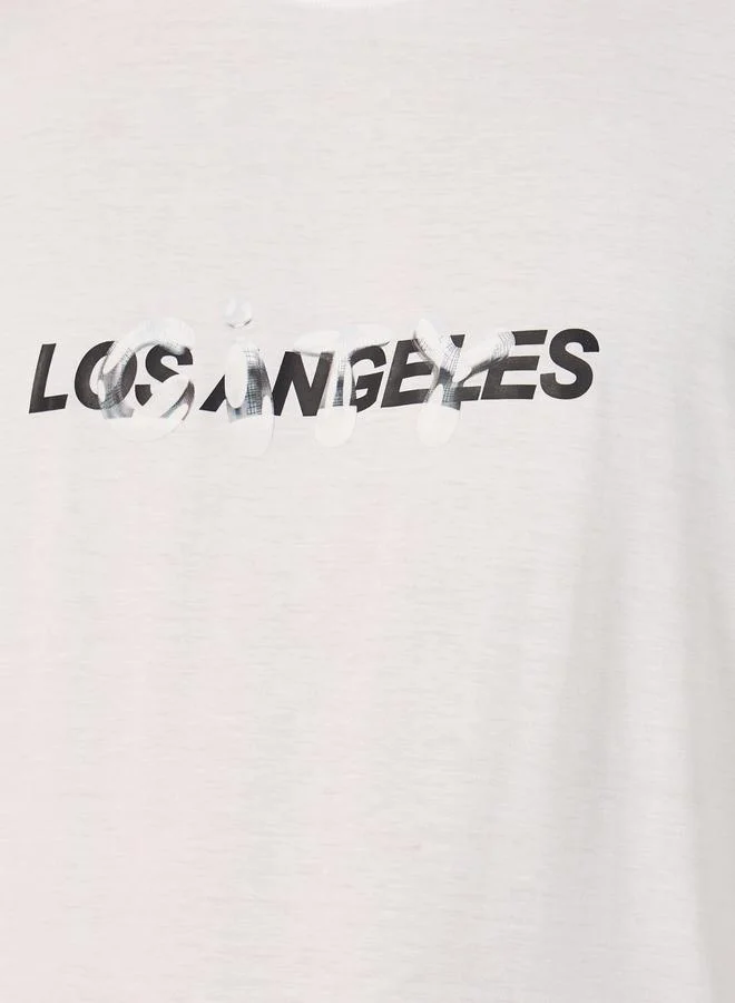 Styli Typography Print Short Sleeve Oversized T-Shirt