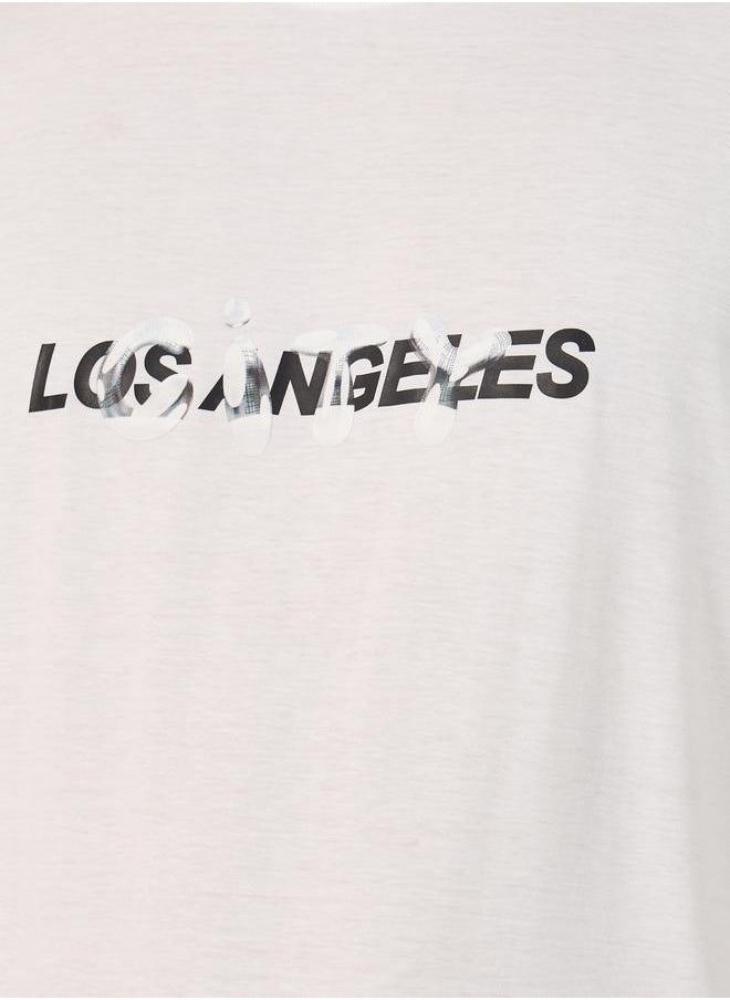Typography Print Short Sleeve Oversized T-Shirt
