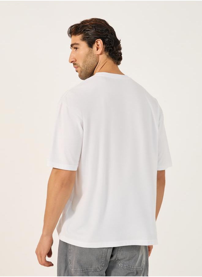 Typography Print Short Sleeve Oversized T-Shirt