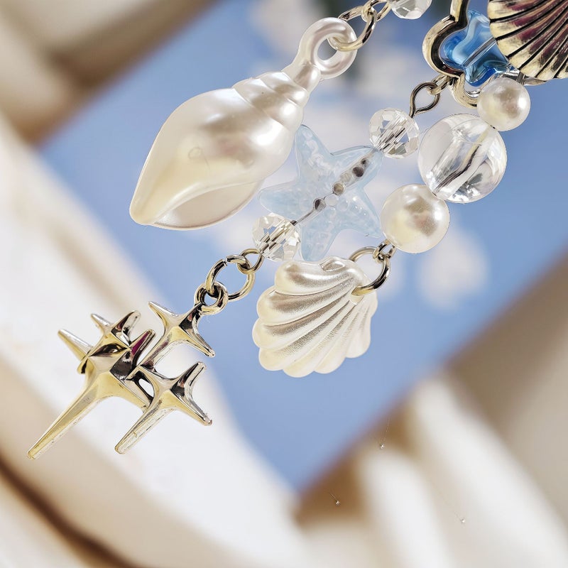 New Starfish Keychain سلسلة المحيط قلادة Starfish Keychain حقيبة قلادة سيارة قلادة الجملة - Image 5