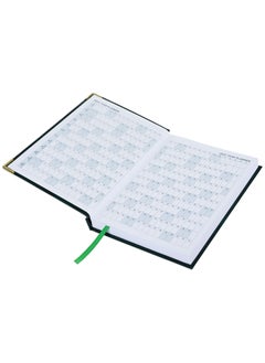 FIS Fis 2025 A5 Diary,Gold Corners,English Vinyl 1Side Padded Green -FSDI22E25GR  - Image 3
