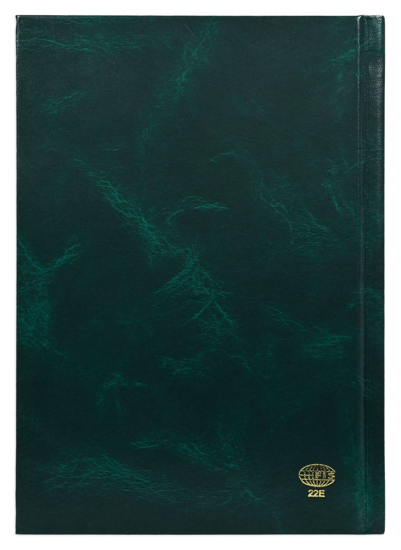 FIS Fis 2025 A5 Diary,Gold Corners,English Vinyl 1Side Padded Green -FSDI22E25GR  - Image 5