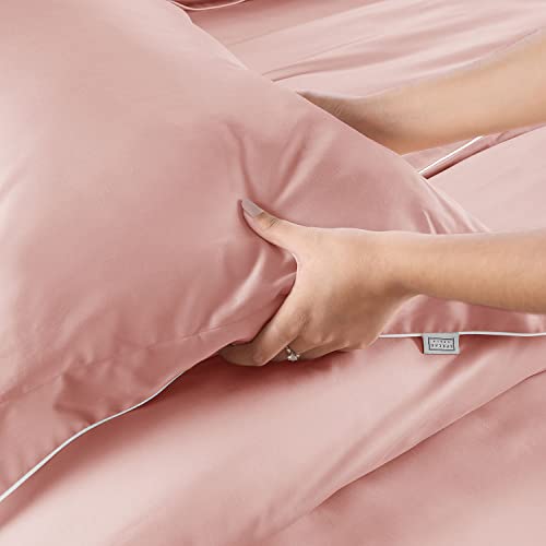 Spread Spain® Italian Cotton 500 Thread Count Single Bed Size Duvet/Quilt Cover, Soft, Breathable and Closure Zipper Duvet Cover (60" x 90" Inch, Rose Pink) - Image 5