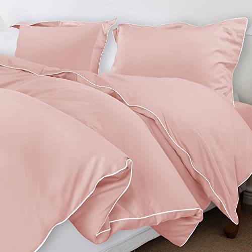 Spread Spain® Italian Cotton 500 Thread Count Single Bed Size Duvet/Quilt Cover, Soft, Breathable and Closure Zipper Duvet Cover (60" x 90" Inch, Rose Pink) - Image 4