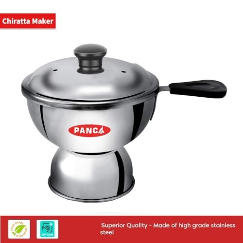 Panca Chiratta Puttu Maker with Handle Use with Pressure Cooker Puttu Kutti Puttu Steamer Silver, Make in India - Image 3