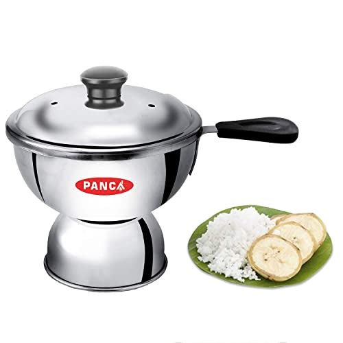 Panca Chiratta Puttu Maker with Handle Use with Pressure Cooker Puttu Kutti Puttu Steamer Silver, Make in India - Image 1