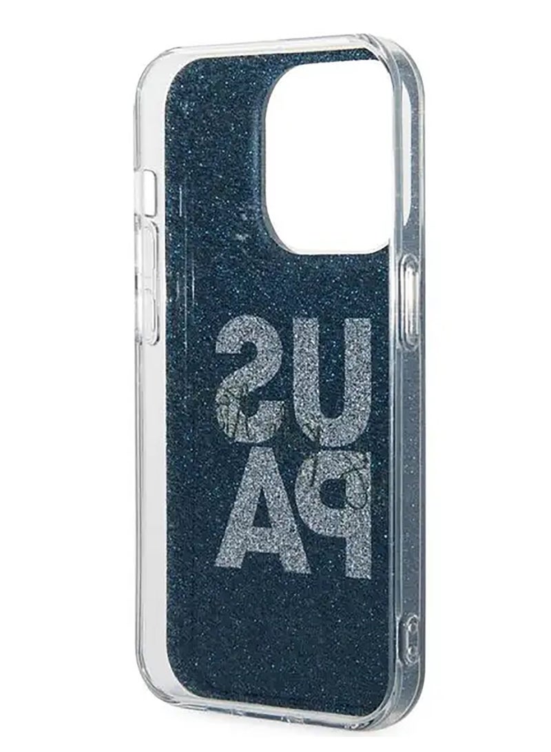 U.S.Polo IML Glitter Script Hard Case for iPhone 15 Pro Max - Navy - Image 5