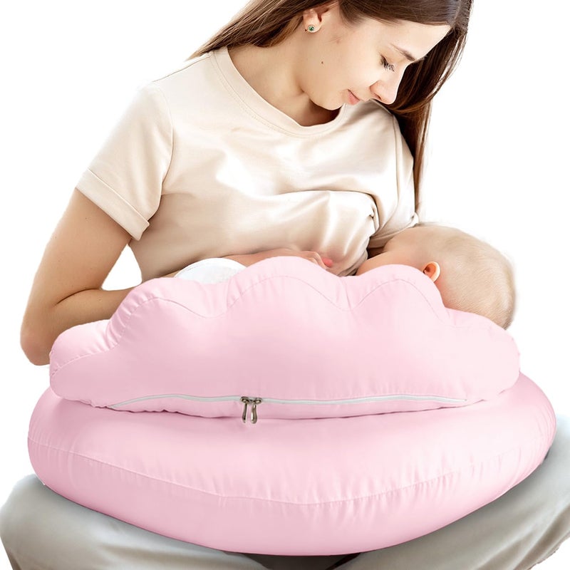 PILLANI Nursing Pillow, Breastfeeding Pillows for Enhanced Safety & Comfort for Mom & Baby, Removable Cotton Cover, Adjustable Waist Strap, Breastfeeding Essentials, Baby Registry Search - Image 1