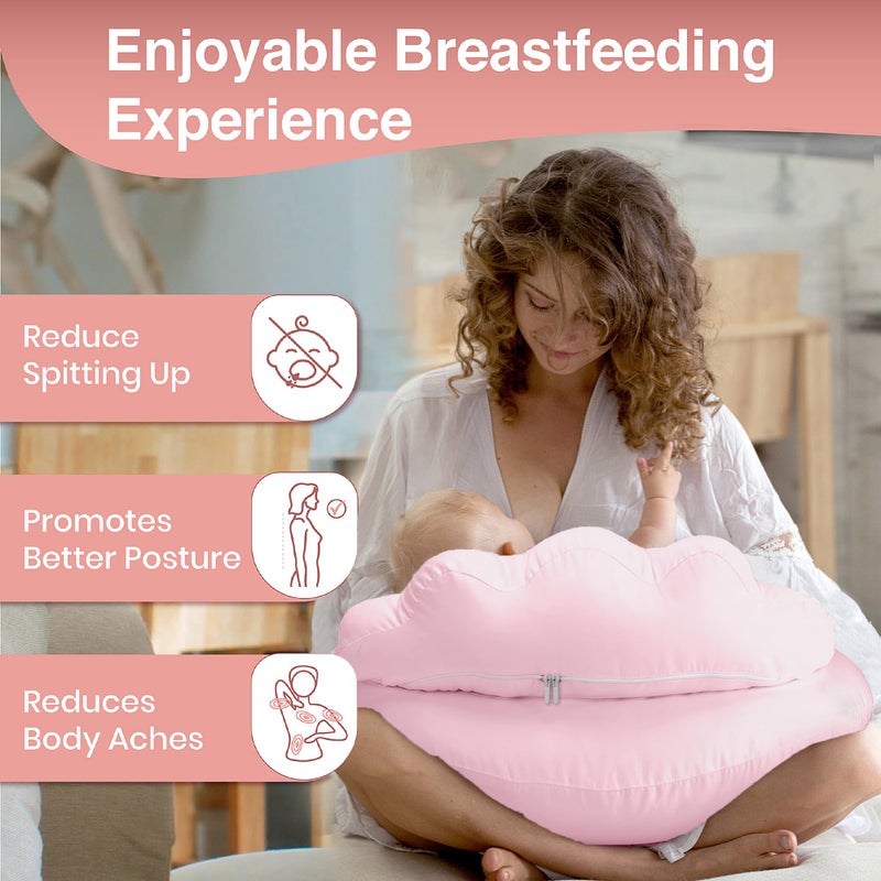 PILLANI Nursing Pillow, Breastfeeding Pillows for Enhanced Safety & Comfort for Mom & Baby, Removable Cotton Cover, Adjustable Waist Strap, Breastfeeding Essentials, Baby Registry Search - Image 2