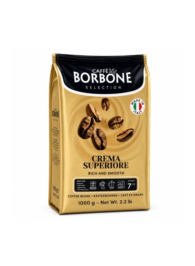 Caffè Borbone Superiore Whole Coffee Beans 1000g | Italian Espresso Blend | Arabica & Robusta Coffee Beans